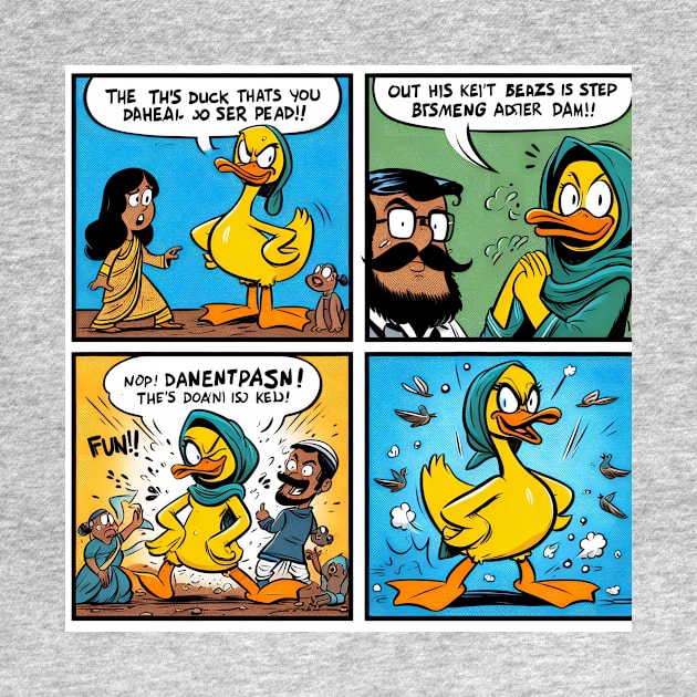 Cute Funny Duck Comic by Tees4Teens